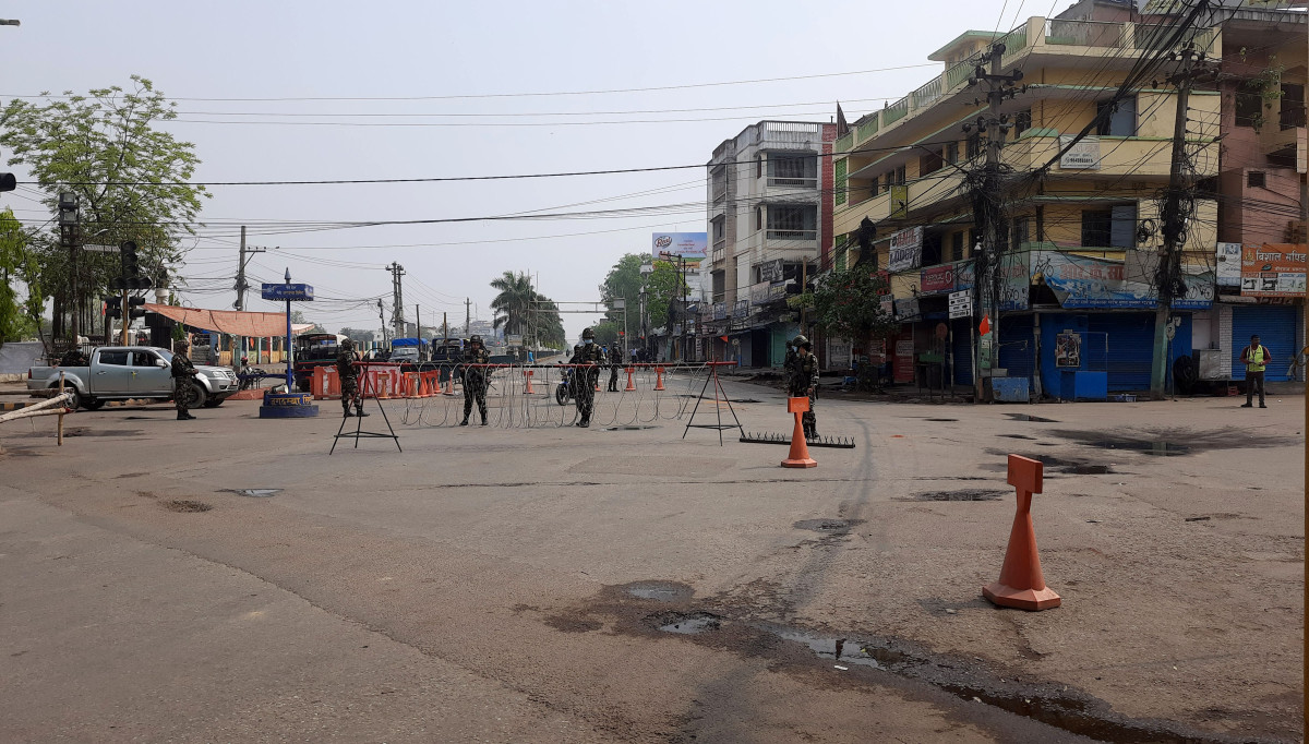 वीरगञ्जमा लम्बियो कर्फ्यू