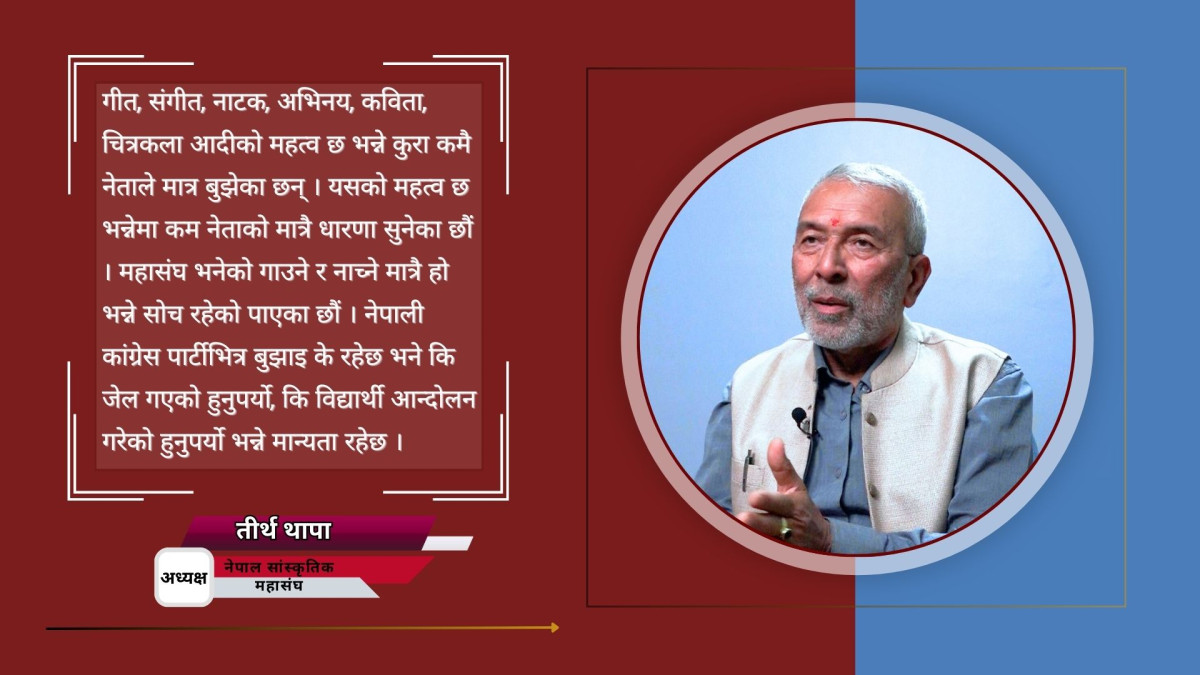 कलाकर्मी र संस्कृतिमाथिको उपेक्षा सहन सकिदैन्: तीर्थ थापा