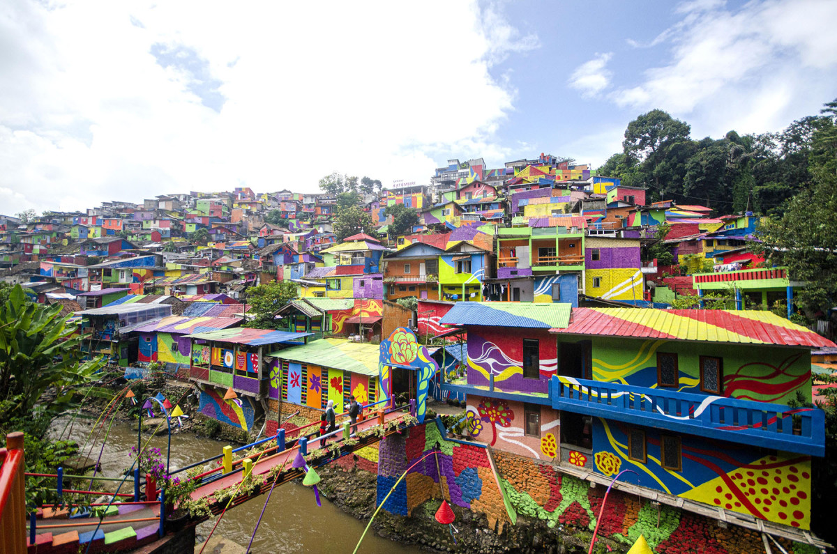 Indonesia's Katumbiri Village Shines with Color in Bandung