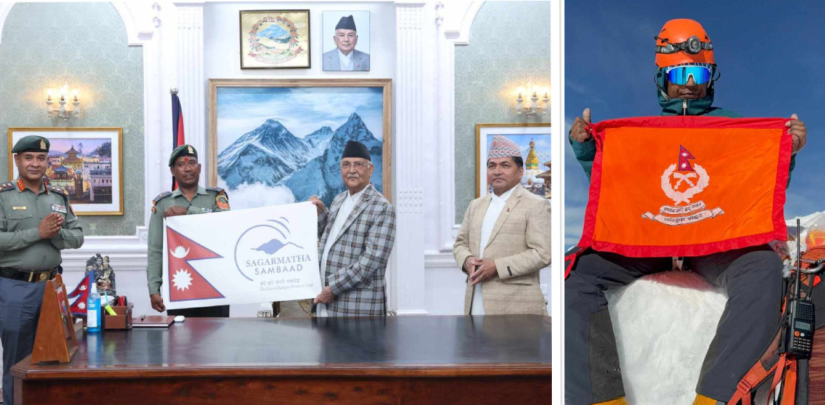 सशस्त्र प्रहरीका असइ छत्यालद्वारा सगरमाथा आरोहण