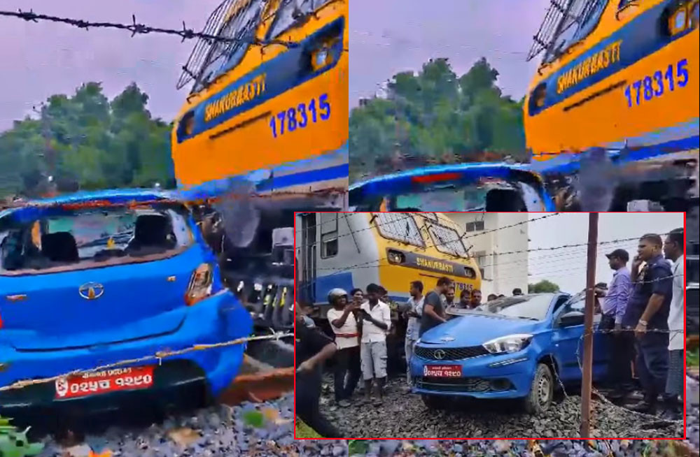 जनकपुरमा रेल र कार ठोक्कियो