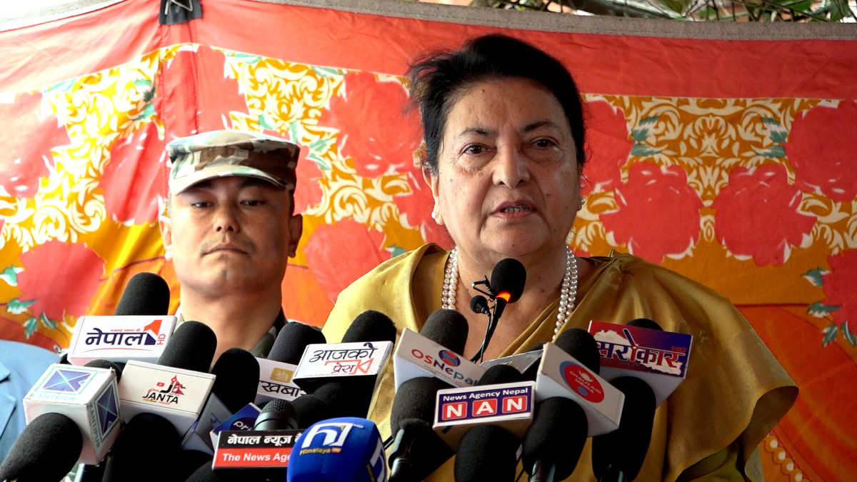 खुट्टाले टेकेर हिँड्नु पर्ने देशको अर्थतन्त्र टाउकाले टेकेको छ: पूर्व राष्ट्रपति भण्डारी